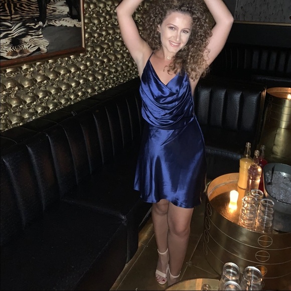Jovani Mini Dress Blue - Picture 2 of 5